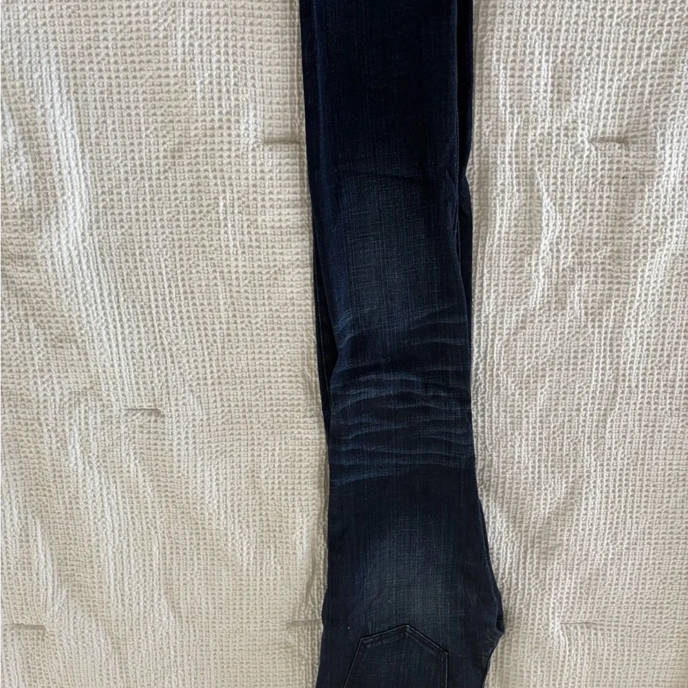 Express Dark Blue Distressed Skinny Jeans - Picture 5 of 9